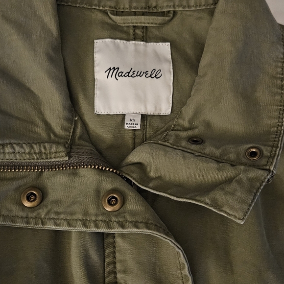 Madewell Outbound Army Green Field Utility Cargo Jacket Women's Size XS - Picture 6 of 10